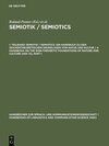 Buchcover Semiotik / Semiotics / Semiotik / Semiotics. 1. Teilband