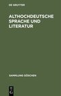 Buchcover Althochdeutsche Sprache und Literatur