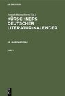 Buchcover Kürschners Deutscher Literatur-Kalender auf das Jahr ... / Kürschners Deutscher Literatur-Kalender auf das Jahr .... 59.