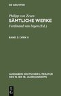 Buchcover Philipp von Zesen: Sämtliche Werke / Lyrik II