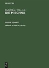 Buchcover Die Mischna. Toharot / Ohalot (Zelte)