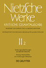 Buchcover Friedrich Nietzsche: Nietzsche Werke. Abteilung 2 / Vorlesungsaufzeichnungen (SS 1869 - WS 1869/70). Anhang: Nachschrift