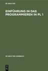Buchcover Einführung in das Programmieren in PL 1