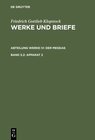 Buchcover Friedrich Gottlieb Klopstock: Werke und Briefe. Abteilung Werke IV: Der Messias / Apparat 2