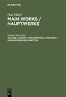 Buchcover Paul Tillich: Main Works / Hauptwerke / Philosophical Writings / Philosophische Schriften