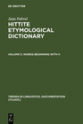 Buchcover Jaan Puhvel: Hittite Etymological Dictionary / Words beginning with H