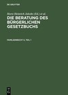 Buchcover Die Beratung des Bürgerlichen Gesetzbuchs / Familienrecht II