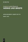 Buchcover Friedrich Gottlieb Klopstock: Werke und Briefe. Abteilung Briefe V: Briefe 1767-1772 / Text
