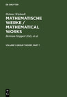 Buchcover Helmut Wielandt: Mathematische Werke / Mathematical Works / Group Theory