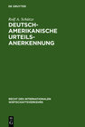Buchcover Deutsch-amerikanische Urteilsanerkennung