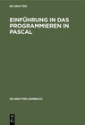 Buchcover Einführung in das Programmieren in PASCAL