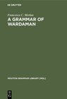 Buchcover A Grammar of Wardaman