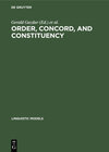 Buchcover Order, Concord, and Constituency