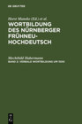 Buchcover Wortbildung des Nürnberger Frühneuhochdeutsch / Verbale Wortbildung um 1500