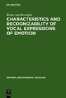 Buchcover Characteristics and Recognizability of Vocal Expressions of Emotion