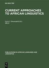 Buchcover Current Approaches to African Linguistics. Vol 3