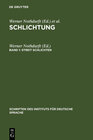 Buchcover Schlichtung / Streit schlichten