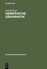 Buchcover Hebräische Grammatik