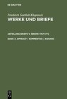 Buchcover Friedrich Gottlieb Klopstock: Werke und Briefe. Abteilung Briefe V: Briefe 1767-1772 / Apparat / Kommentar / Anhang