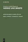 Buchcover Friedrich Gottlieb Klopstock: Werke und Briefe. Abteilung Briefe IX: Briefe 1795-1798 / Apparat / Kommentar / Anhang