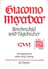 Buchcover Giacomo Meyerbeer: Briefwechsel und Tagebücher / 1849 - 1853