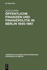 Buchcover Öffentliche Finanzen und Finanzpolitik in Berlin 1945–1961