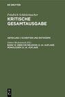 Buchcover Friedrich Schleiermacher: Kritische Gesamtausgabe. Schriften und Entwürfe / Über die Religion (2.-)4. Auflage. Monologen