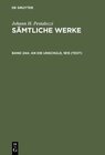 Buchcover Johann H. Pestalozzi: Sämtliche Werke. Kritische Ausgabe / An die Unschuld, 1815 (Text)