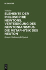 Buchcover Elemente der Philosophie Newtons. Verteidigung des Newtonianismus. Die Metaphysik des Neuton