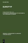 Buchcover Eurotyp / Pragmatic Organization of Discourse in the Languages of Europe