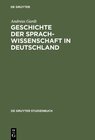 Buchcover Geschichte der Sprachwissenschaft in Deutschland