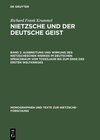 Buchcover Richard Frank Krummel: Nietzsche und der deutsche Geist / Ausbreitung und Wirkung des Nietzscheschen Werkes im deutschen