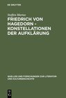 Buchcover Friedrich von Hagedorn - Konstellationen der Aufklärung