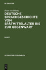 Buchcover Deutsche Sprachgeschichte vom Spätmittelalter bis zur Gegenwart