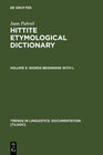 Buchcover Jaan Puhvel: Hittite Etymological Dictionary / Words beginning with L