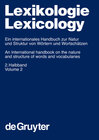 Buchcover Lexikologie / Lexicology / Lexikologie / Lexicology. 2. Halbband