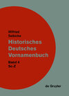 Buchcover Wilfried Seibicke: Historisches Deutsches Vornamenbuch / Sc - Z