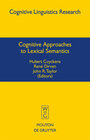 Buchcover Cognitive Approaches to Lexical Semantics