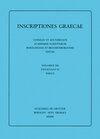 Buchcover Inscriptiones Graecae. Inscriptiones insularum maris Aegaei praeter... / [1] Inscriptiones Sami insulae. [2] Inscription