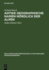 Buchcover Antike geographische Namen nördlich der Alpen