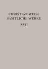 Buchcover Christian Weise: Sämtliche Werke / Romane I