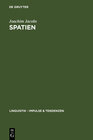 Buchcover Spatien