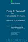 Buchcover Poesie der Grammatik und Grammatik der Poesie