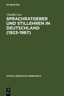 Buchcover Sprachratgeber und Stillehren in Deutschland (1923-1967)