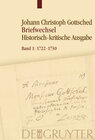 Buchcover Johann Christoph Gottsched: Briefwechsel / 1722–1730