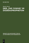 Buchcover Der "Tag YHWHs" im Dodekapropheton