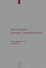 Buchcover Albrecht Ritschl: Vorlesung "Theologische Ethik"
