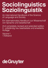 Buchcover Sociolinguistics / Soziolinguistik / Sociolinguistics / Soziolinguistik. Volume 1