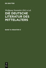 Buchcover Die deutsche Literatur des Mittelalters / Register III