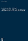 Buchcover Immanuel Kant: Gesammelte Schriften. Abtheilung I: Werke ̶ Neuedition / Critik der reinen Vernunft